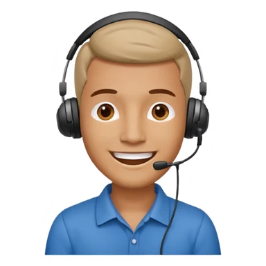 call center man sticker