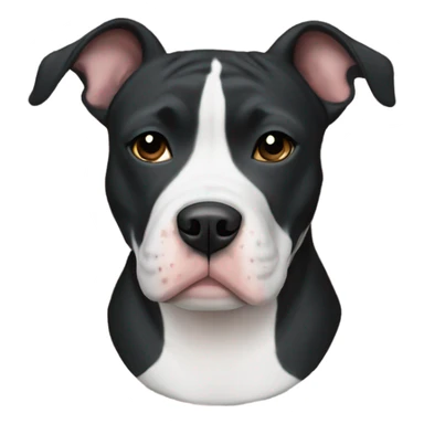 Black and White pitbull on a blanket  sticker