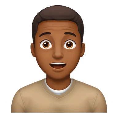 Black man nervously excited sticker