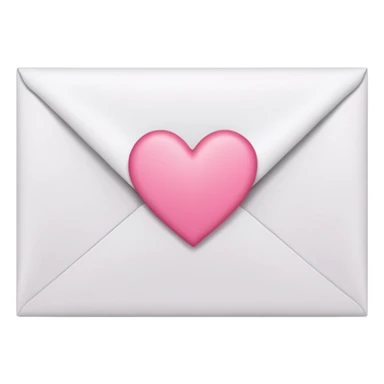A close-up photograph of a simple white paper envelope sealed with a small, pink heart, natural lighting sticker