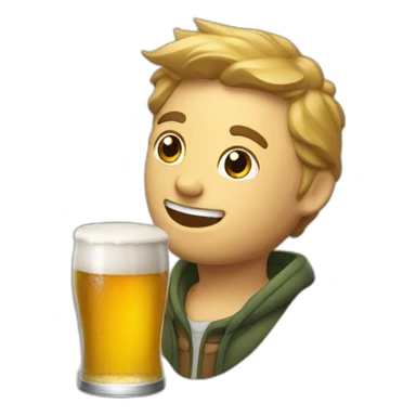 chat qui boit une bière sticker