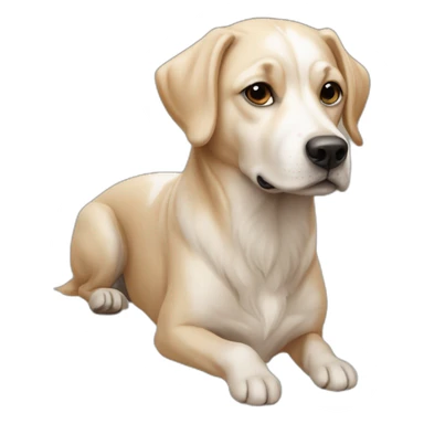 Chien et chameaux sticker