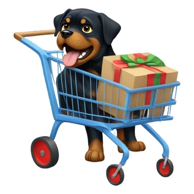 Rottweiler hauling a load  sticker