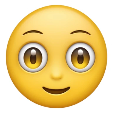Yellow emoji style eye roll with slight smile  sticker
