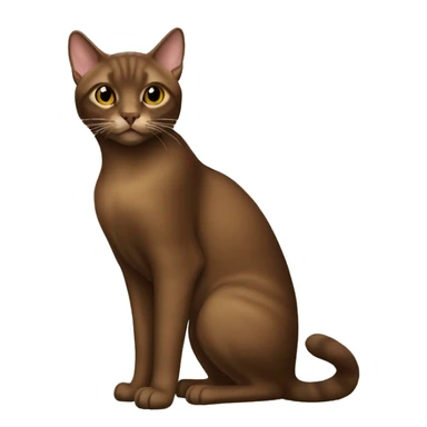 havana brown Cat Full Body sticker