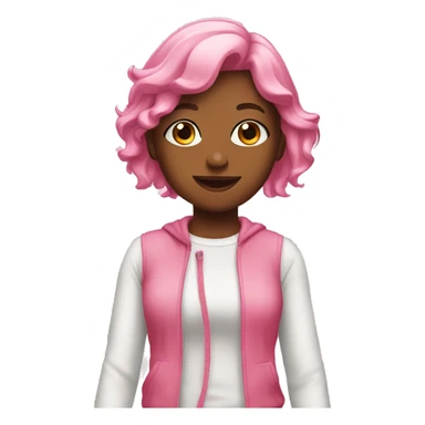 just a girl pink emojis sticker