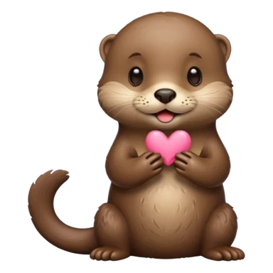Cute otter blowing a kiss sticker