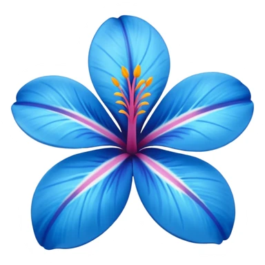 aestetic hawaian flower blue sticker