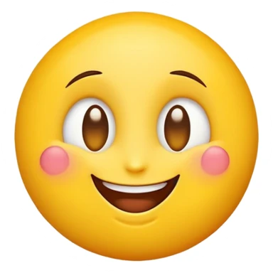 An emoji-style yellow face with a wide smile and two white heart-shaped eyes, expressing admiration or love sticker