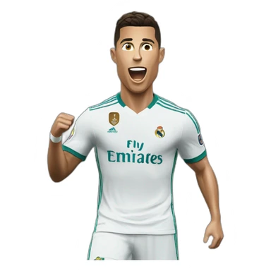 Cristiano Ronaldo saying Suiiii sticker