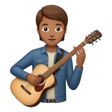 man holding guitar sticker