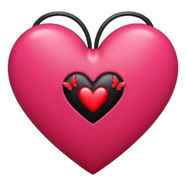 Really cool heart emoji for my sexy girlfriend that’s mainly  red & black. With just super super tiny hot pink butterflies on it.  sticker
