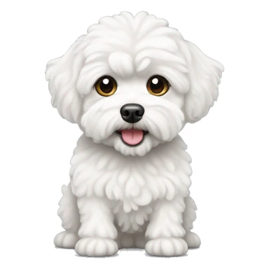 White maltipoo dog sticker