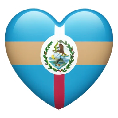 Guatemalan flag heart  sticker