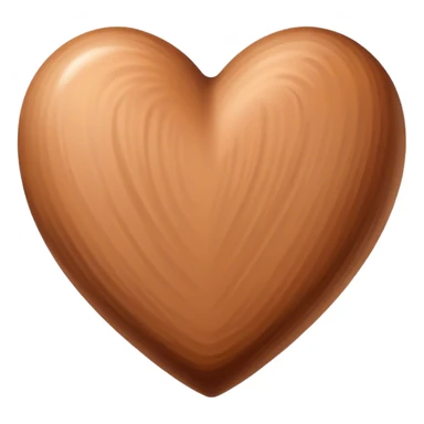 Brownish almond heart sticker