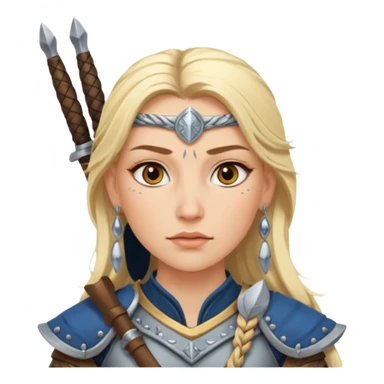 ESO female nordic warrior with lashes and earrings sticker