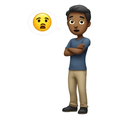 a person shrugging because he doesn't. know sticker