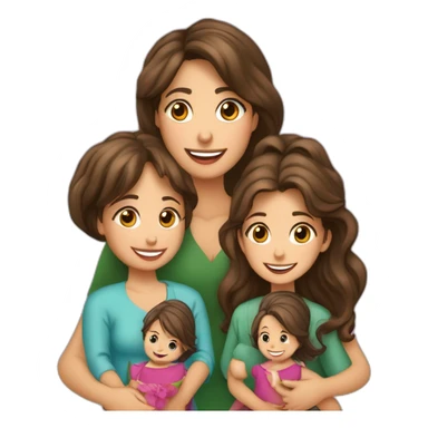 Mi esposa y yo con mis 2 hijas, mi hijo, mi nieta y mos dos nietos celebrando la navidad sticker