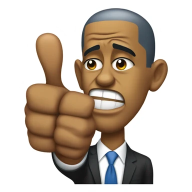 Barack Obama thumbs down sticker