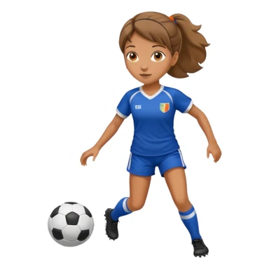 Girl playing football sticker