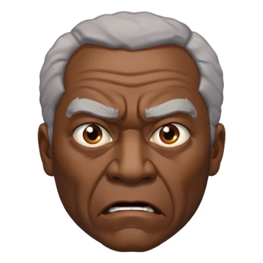 Older black angry  vulture looking to front sticker