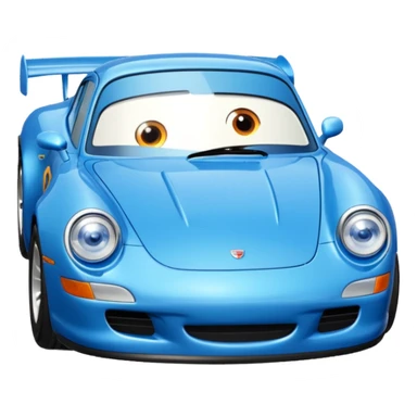 blue carrera from cars movie sticker