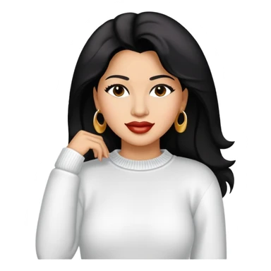 selena quintanilla in a white sweater and jeans sticker