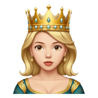 Scarlett Johansson, wearing crown  sticker