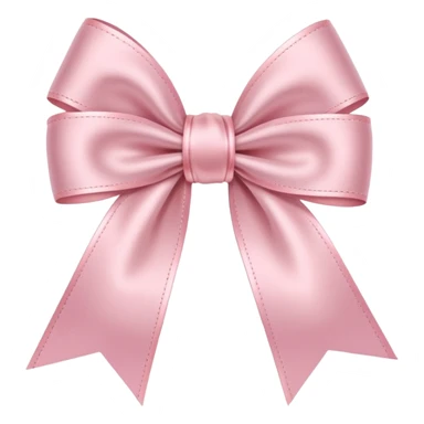 light pink ribbon bow sticker