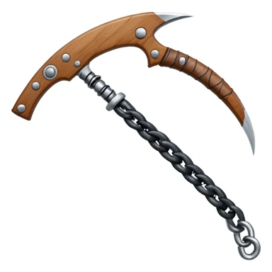 make japan weapon named "kusarigama" sticker