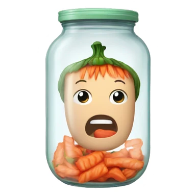 kimchi in glass jar sticker