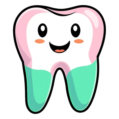 colorful dental health app icons, tooth application in multiple colors sticker