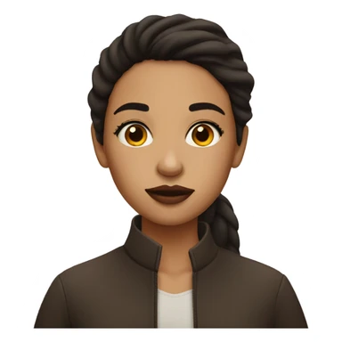 brunette girl with scar under lips sticker