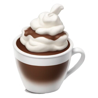 Hot chocolate with whipped cream sticker