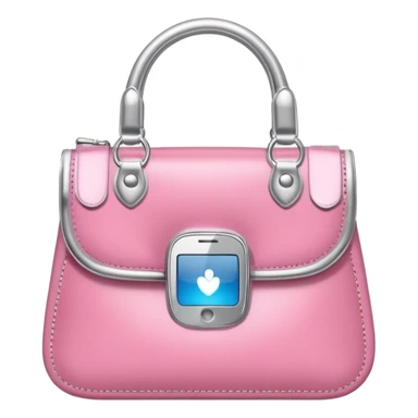 CARTERA rosita  con plata celular  sticker