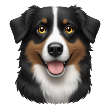 Small black australian shepherd dog Halloween costume  sticker