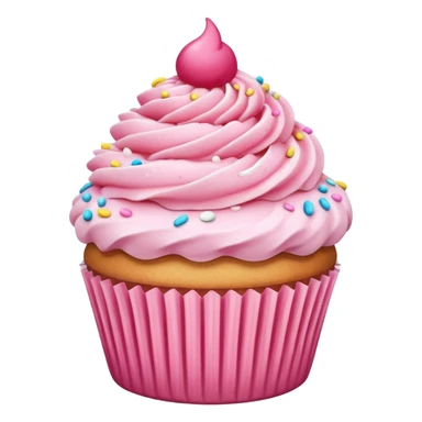 Cupcake with pink icing sticker