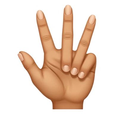 Now bend the middle finger only sticker