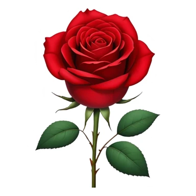 top view super realistic, single rose, no leaves sticker