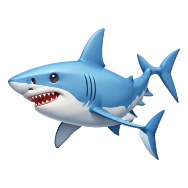 Un tiburón con zapatos azules  sticker