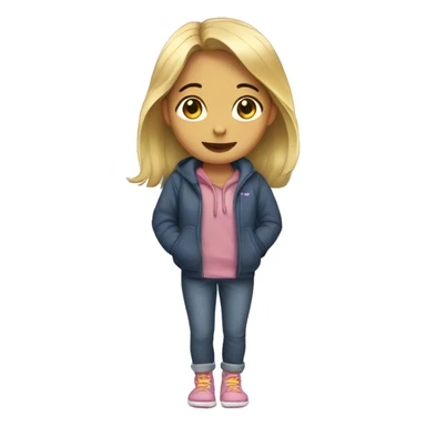 A girl with feet sticker