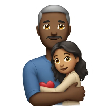 Father holds her heart in her arm sticker