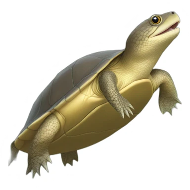 Brown long-necked Spiny-Softshell-Turtle sticker
