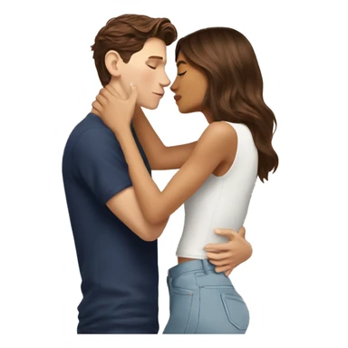tom holland and zendaya kissing sticker