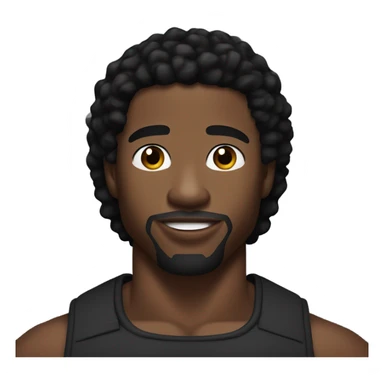 Super gorgeous black man with black hair and a little bit muscular that looks a bit like Micheal b Jordan sticker
