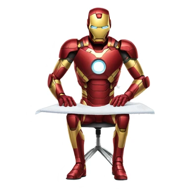 ironman ironing clothes sticker