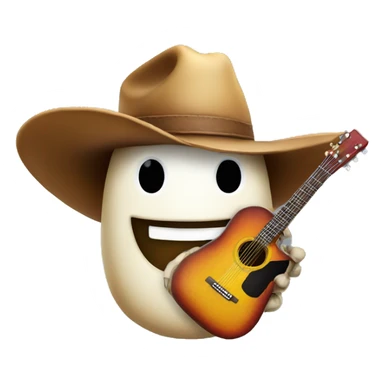 Mushroom wearing a cowboy hat playing a guitar  sticker