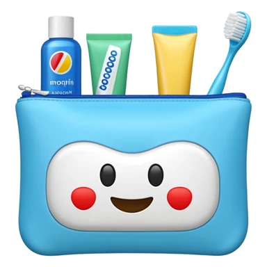 amenity kit with toothbrush toothpaste sticker