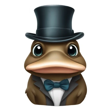 Platypus wearing a monocle ￼ sticker