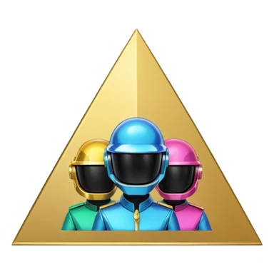 Daft punk pyramid sticker